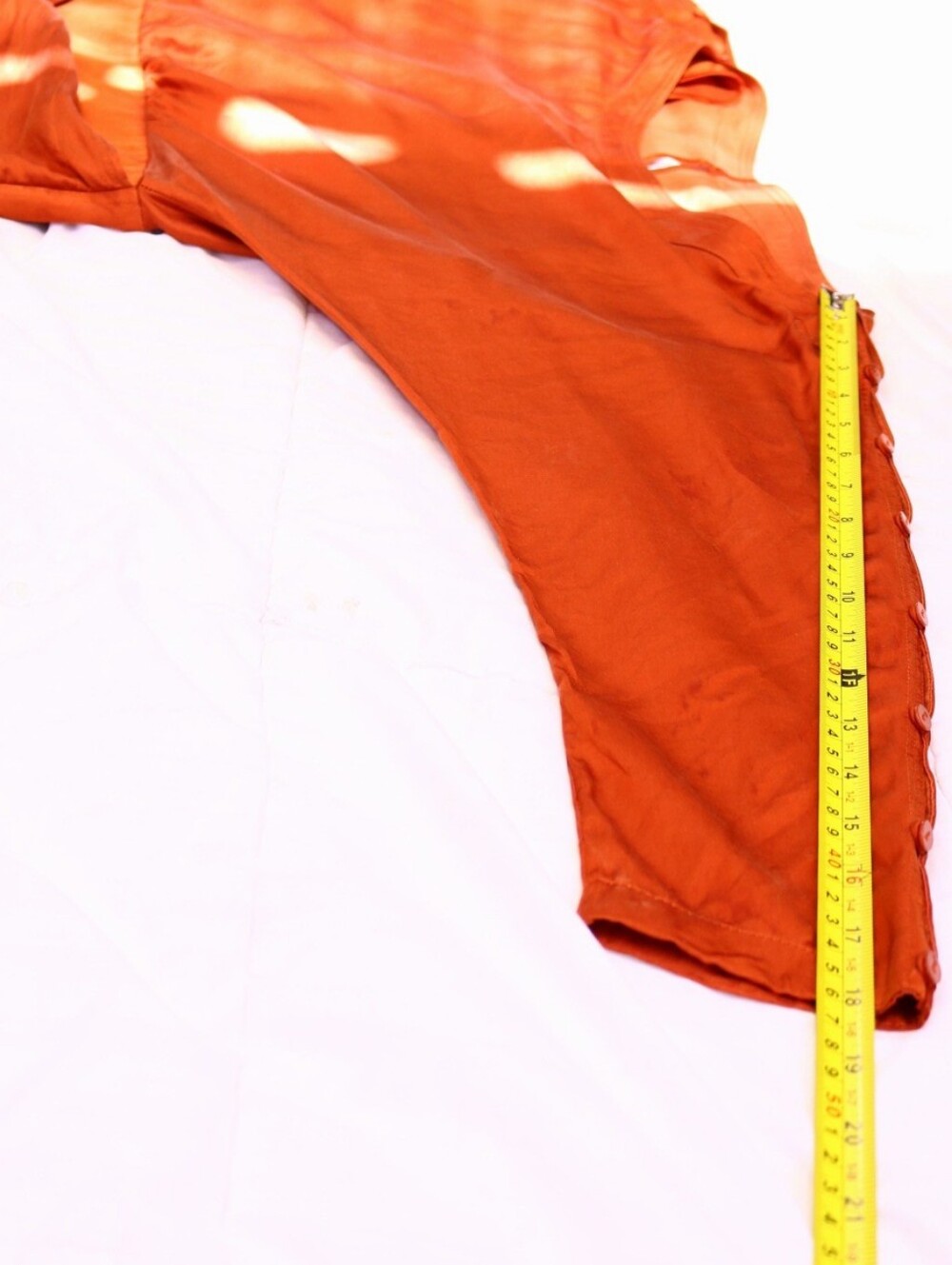 HUGO BOSS Orange Akena Silk Cotton Dress US 6 Burnt Orange - Picture 11 of 15